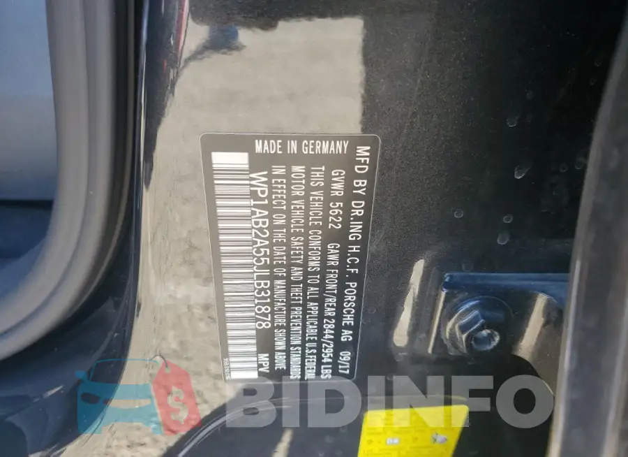 WP1AB2A55JLB31878 Photo# 13