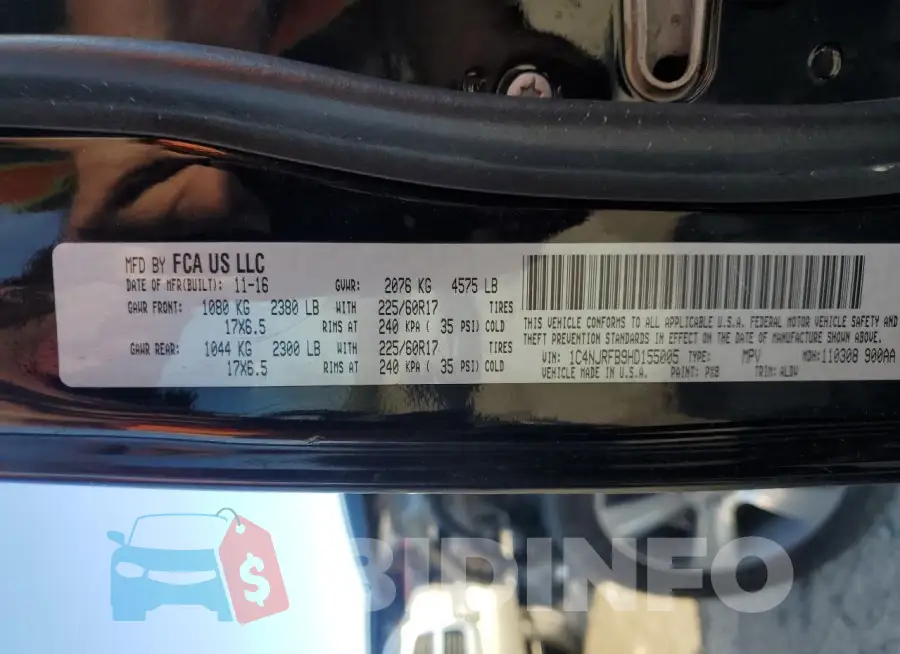 1C4NJRFB9HD155005 Photo# 12
