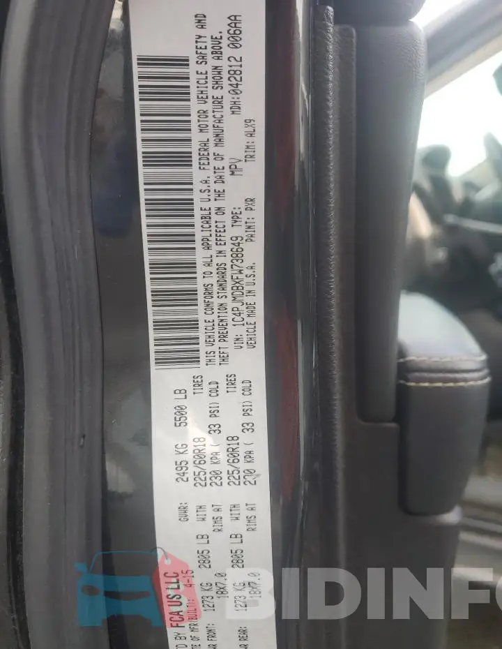 1C4PJMDBXFW738649 Photo# 13