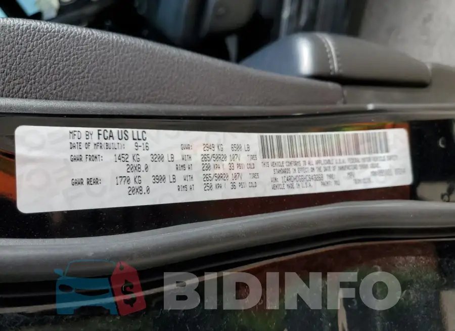 1C4RDHDG6HC643268 Photo# 13