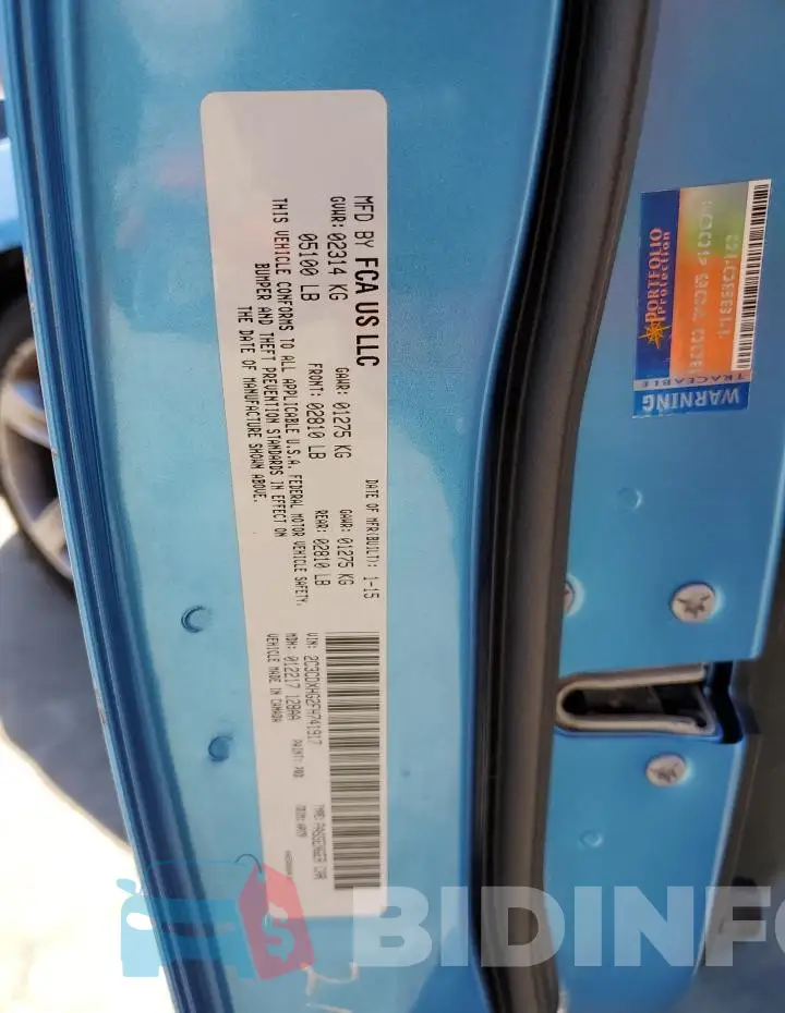 2C3CDXHG2FH741917 Photo# 12
