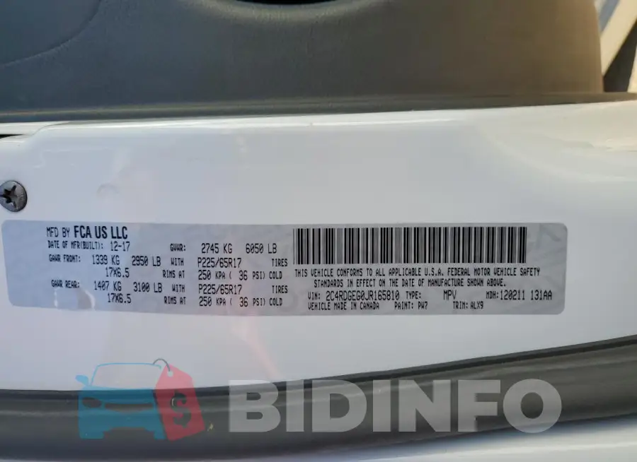 2C4RDGEG0JR165810 Photo# 13