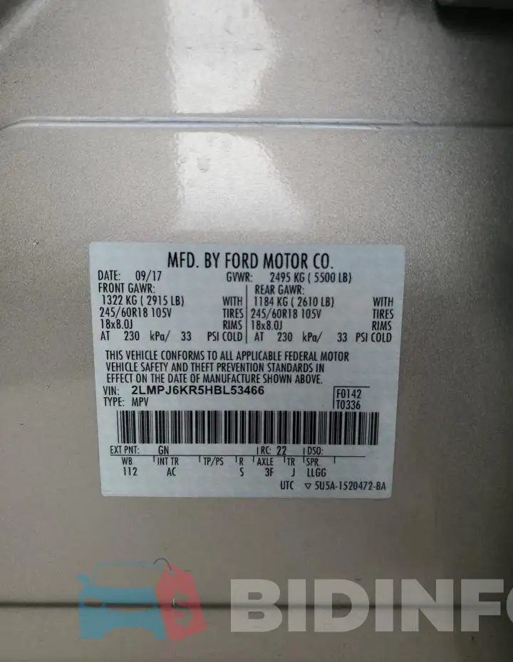 2LMPJ6KR5HBL53466 Photo# 14