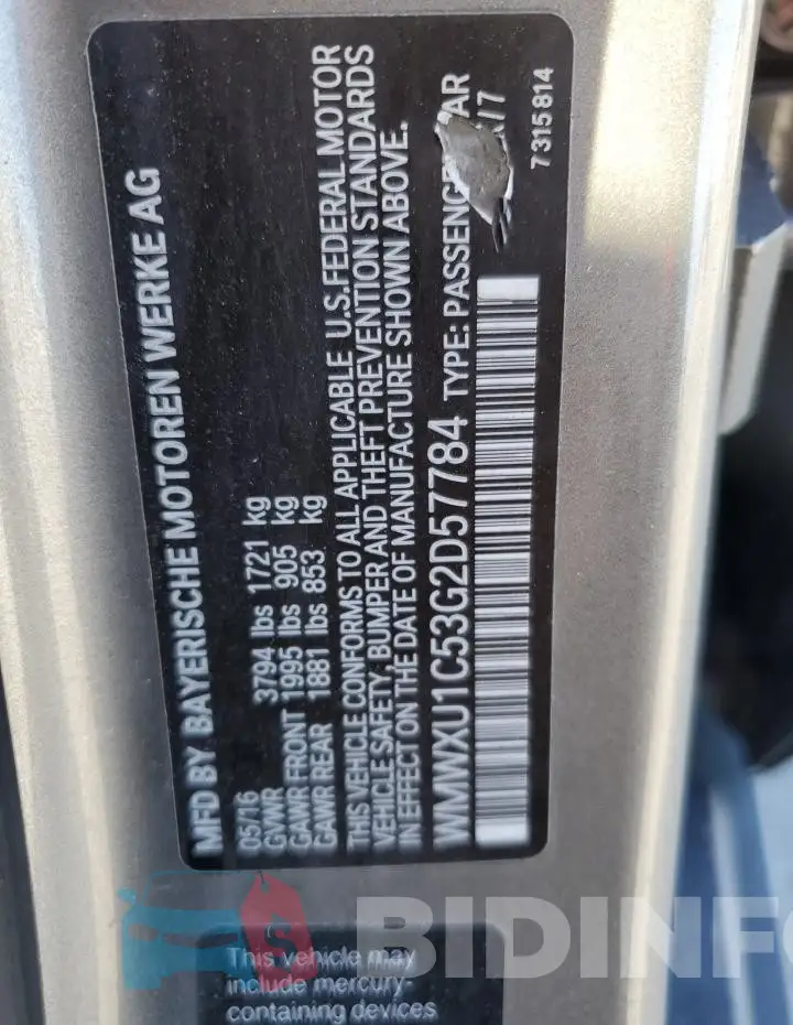 WMWXU1C53G2D57784 Photo# 13