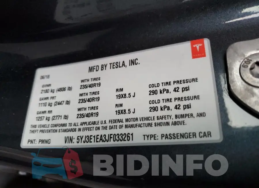 5YJ3E1EA3JF033261 Photo# 12