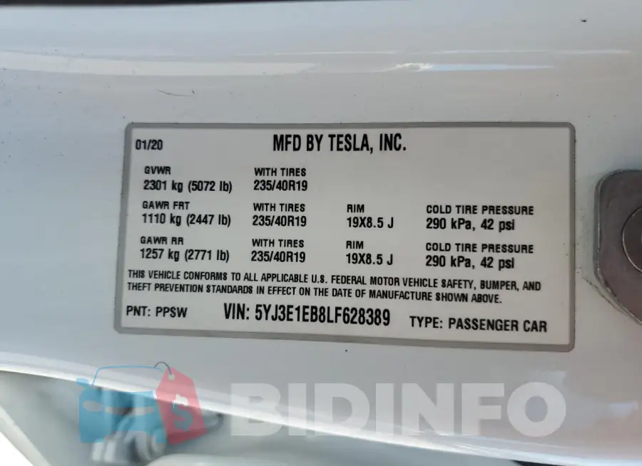 5YJ3E1EB8LF628389 Photo# 12