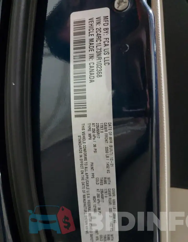 2C4RC1L73NR102368 Photo# 14