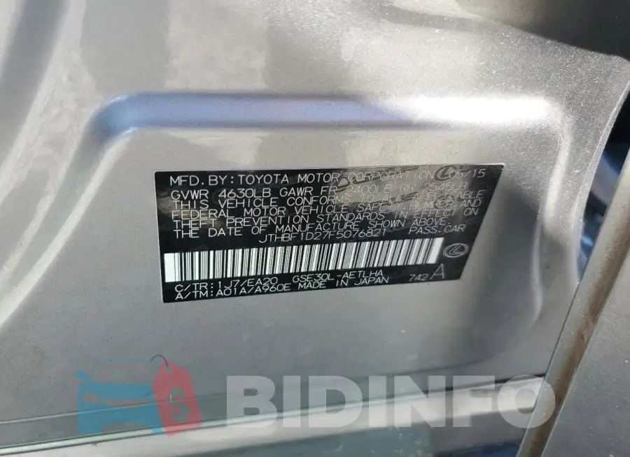 JTHBF1D27F5076821 Photo# 13
