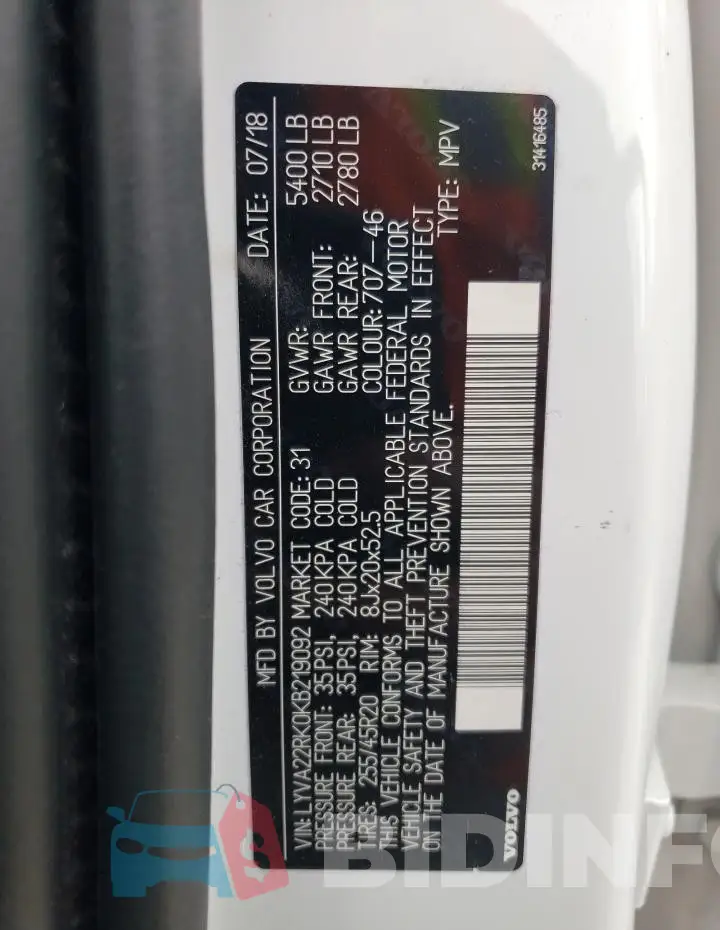 LYVA22RK0KB219092 Photo# 13