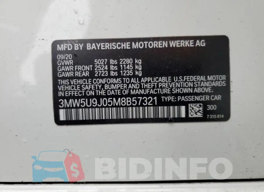 3MW5U9J05M8B57321 Photo# 12