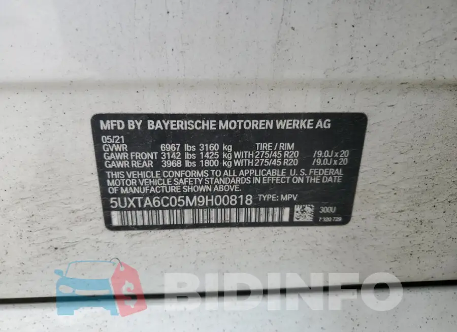 5UXTA6C05M9H00818 Photo# 13