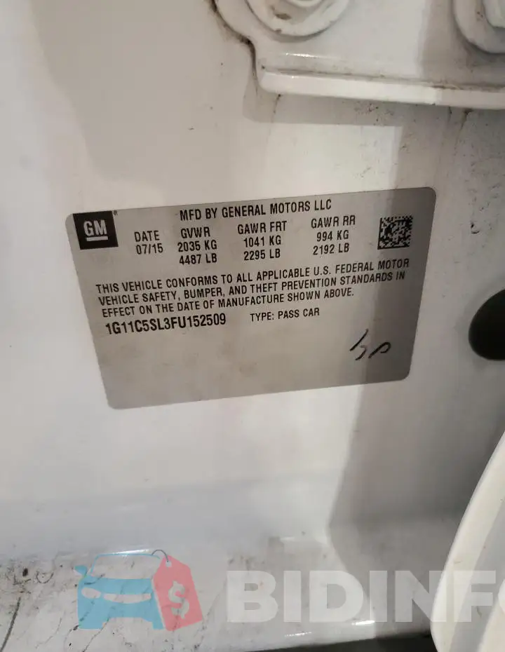 1G11C5SL3FU152509 Photo# 12