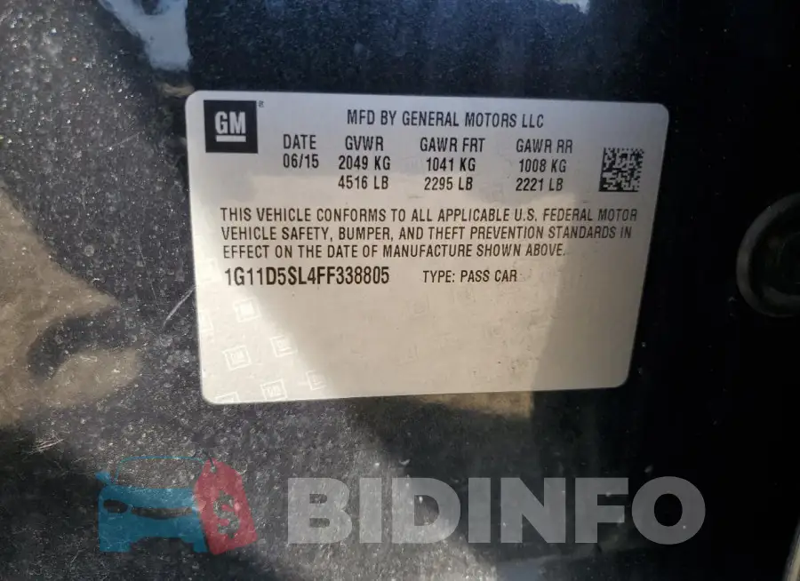 1G11D5SL4FF338805 Photo# 12