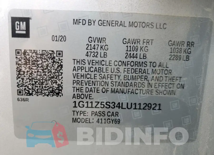 1G11Z5S34LU112921 Photo# 12