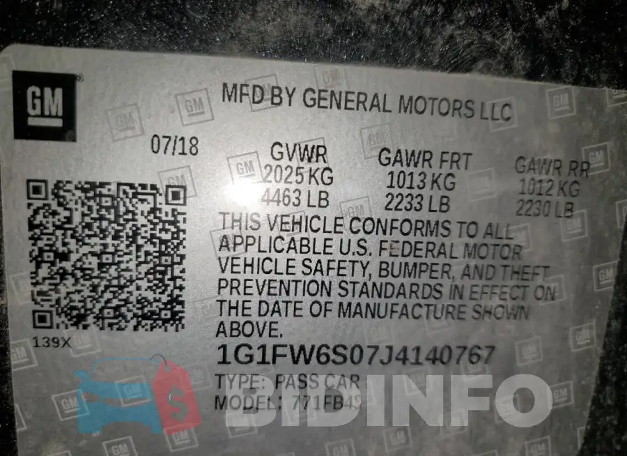 1G1FW6S07J4140767 Photo# 13