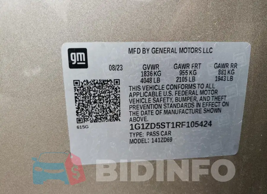 1G1ZD5ST1RF105424 Photo# 12
