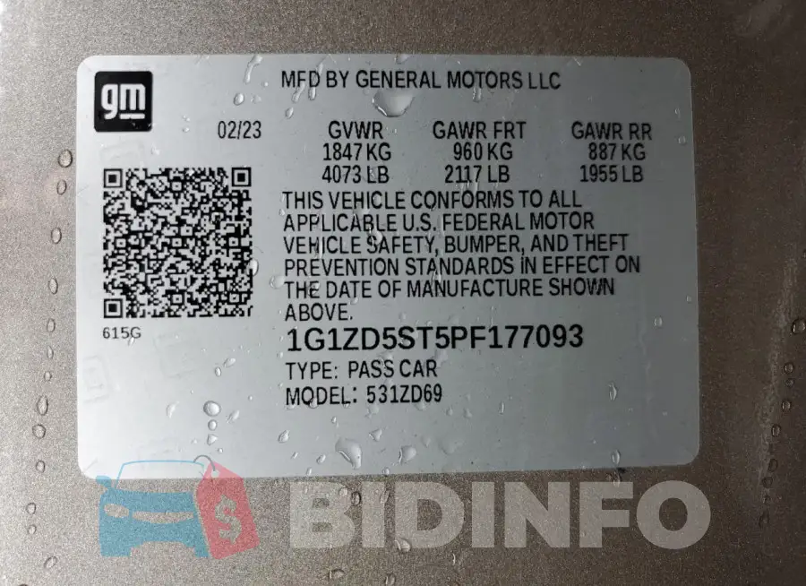 1G1ZD5ST5PF177093 Photo# 13