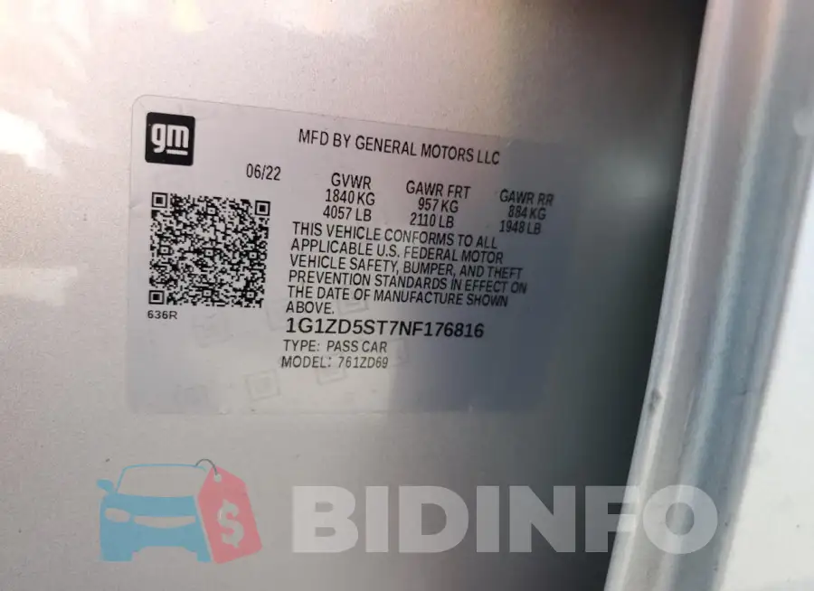 1G1ZD5ST7NF176816 Photo# 12