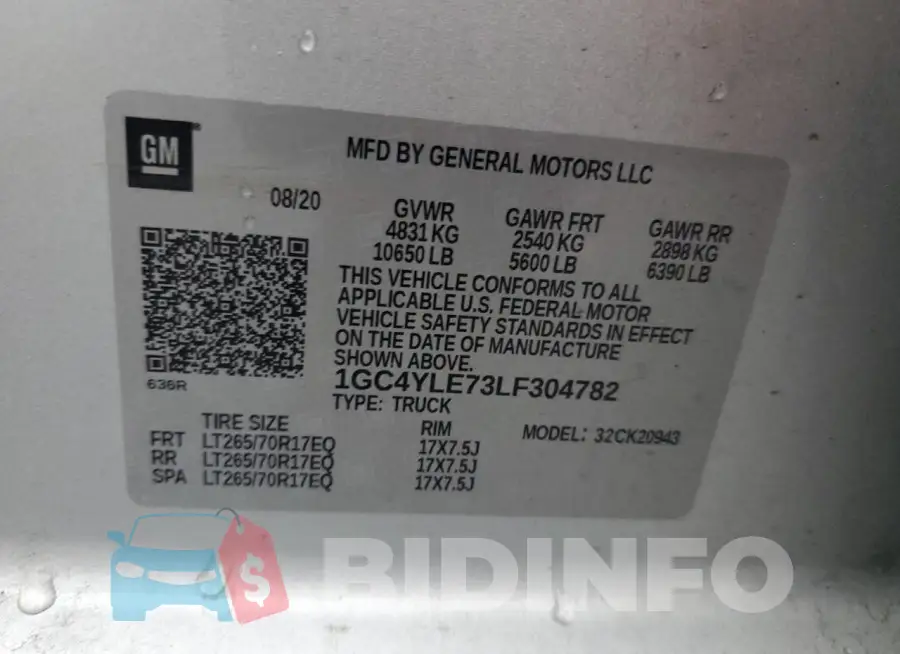 1GC4YLE73LF304782 Photo# 12
