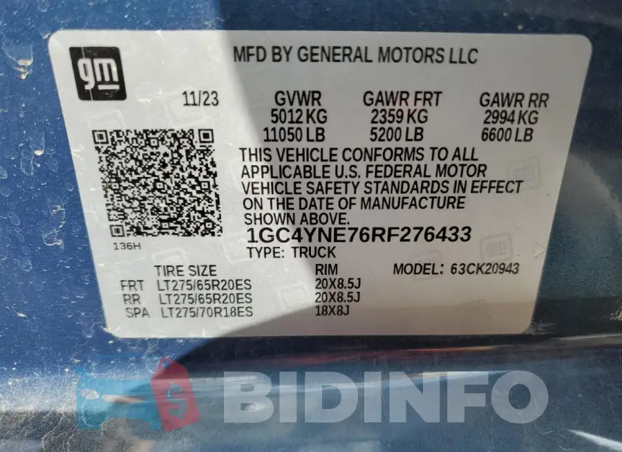 1GC4YNE76RF276433 Photo# 12