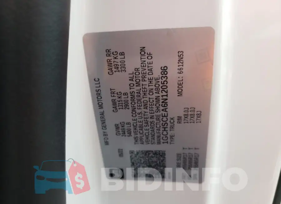 1GCHSCEA6N1205386 Photo# 12