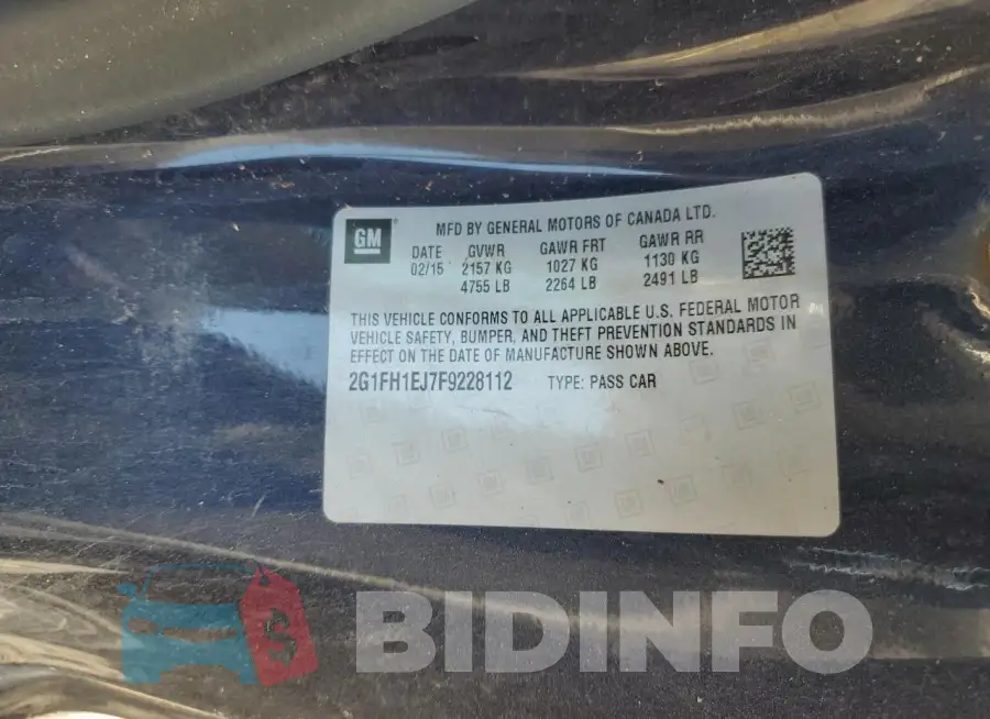 2G1FH1EJ7F9228112 Photo# 12