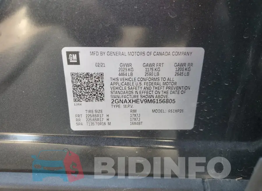 2GNAXHEV9M6156805 Photo# 14