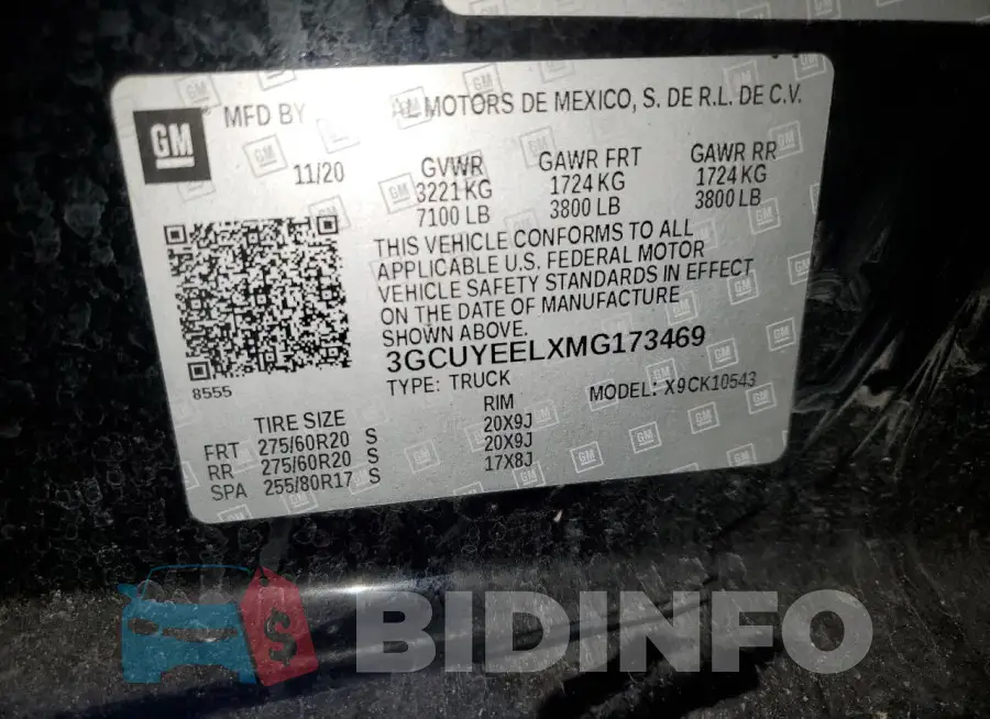 3GCUYEELXMG173469 Photo# 12
