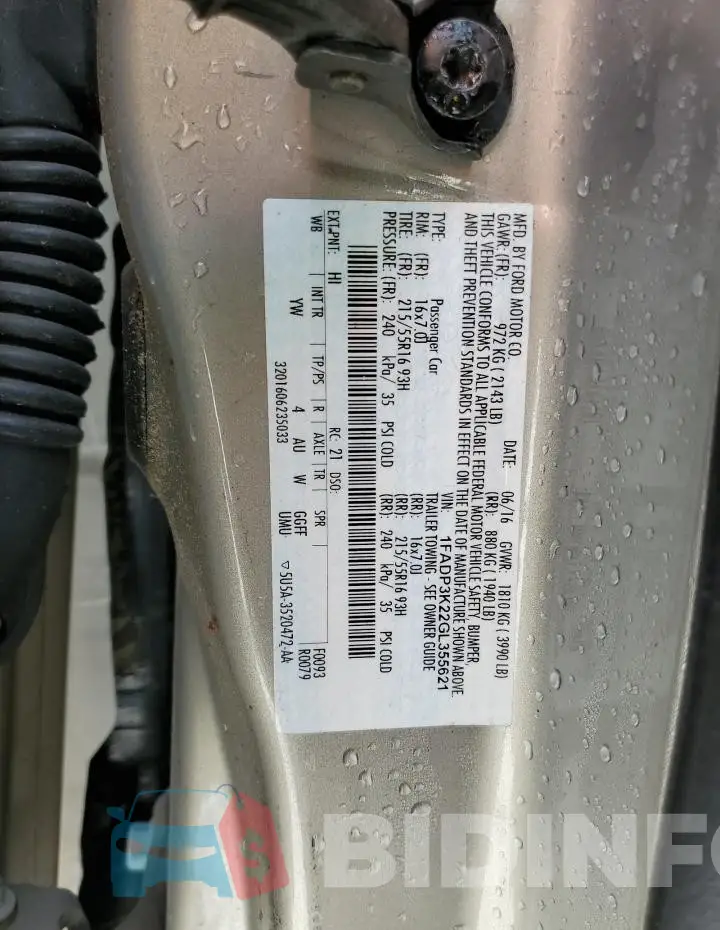 1FADP3K22GL355621 Photo# 12