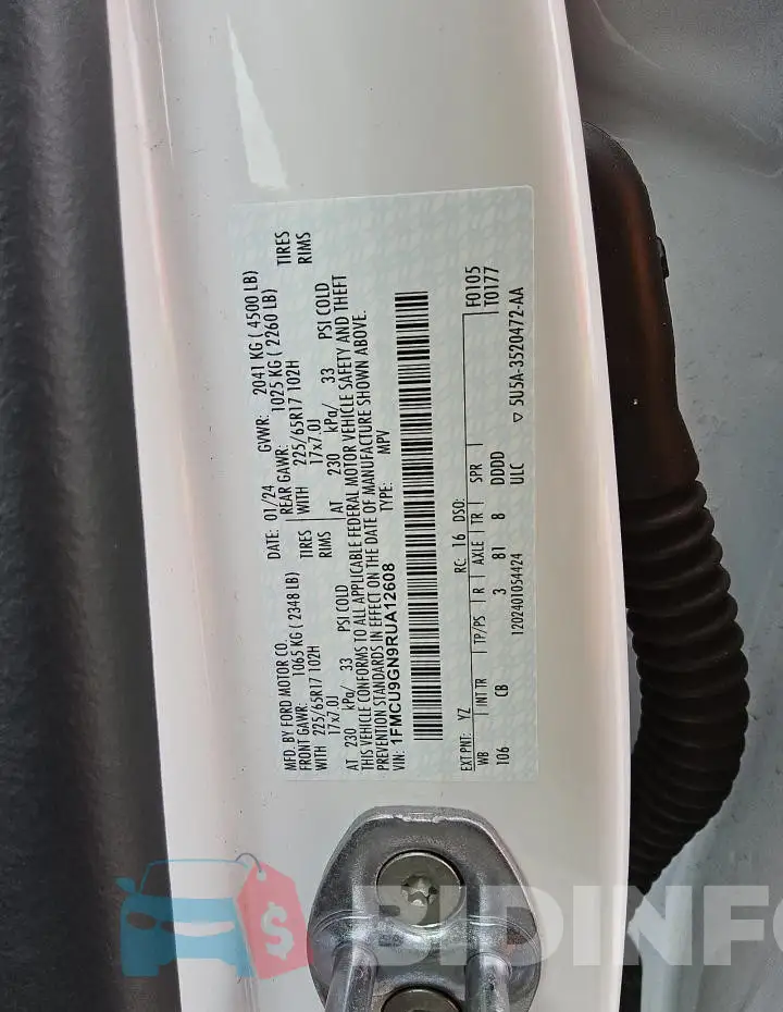 1FMCU9GN9RUA12608 Photo# 12