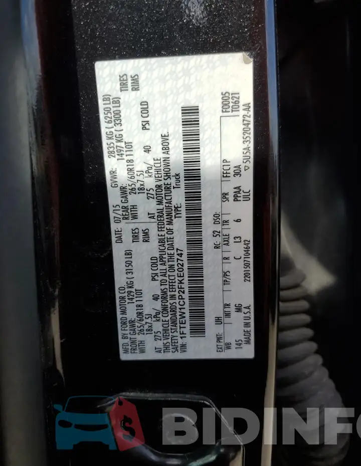1FTEW1CP2FKE02747 Photo# 12