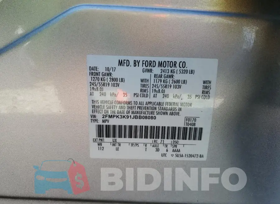 2FMPK3K91JBB08080 Photo# 13