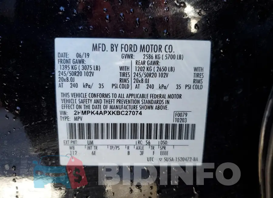 2FMPK4APXKBC27074 Photo# 13