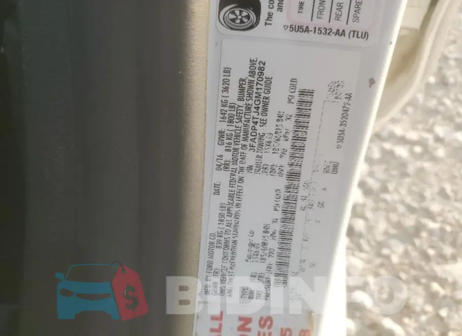 3FADP4TJ4GM170982 Photo# 12