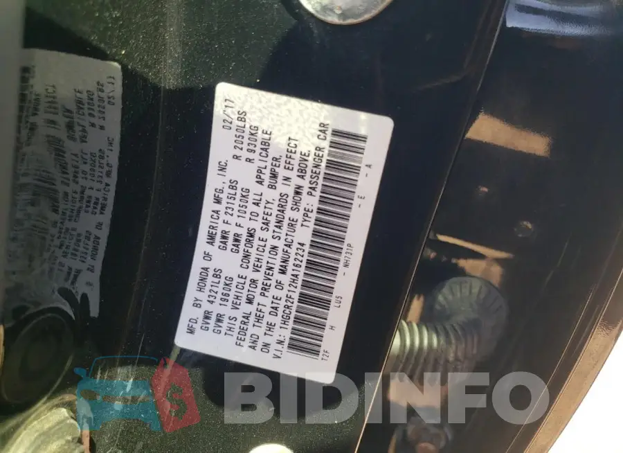1HGCR2F12HA162234 Photo# 12