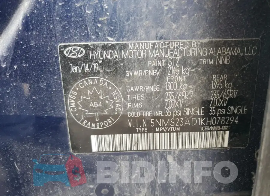 5NMS23AD1KH078294 Photo# 13