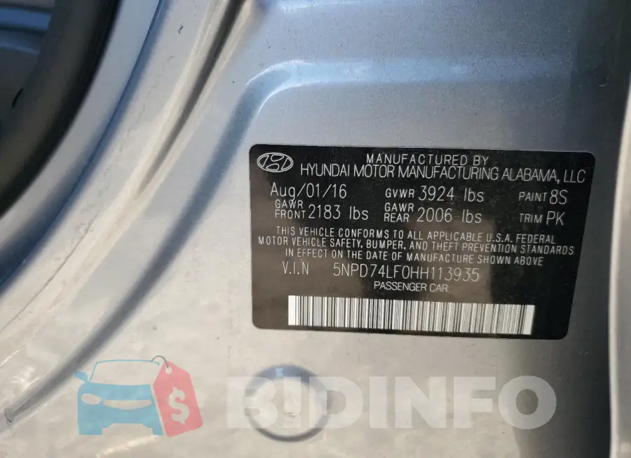 5NPD74LF0HH113935 Photo# 12