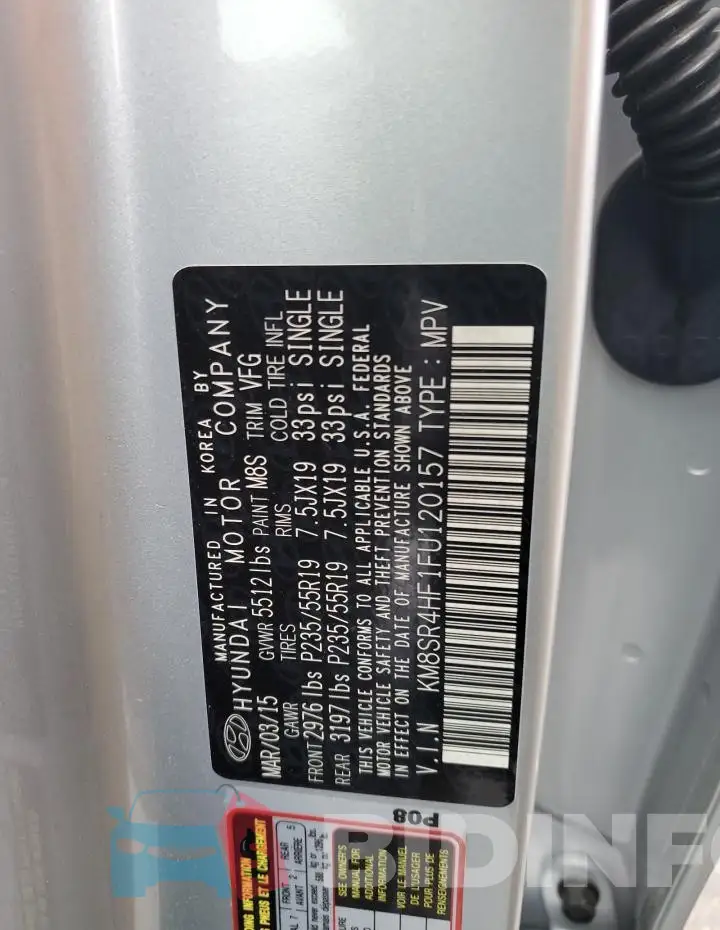 KM8SR4HF1FU120157 Photo# 13