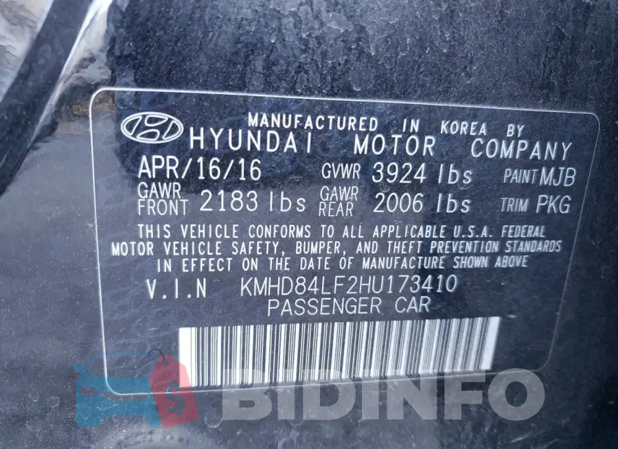 KMHD84LF2HU173410 Photo# 12