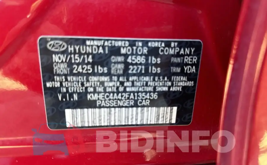 KMHEC4A42FA135436 Photo# 10