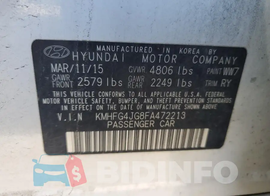 KMHFG4JG8FA472213 Photo# 12