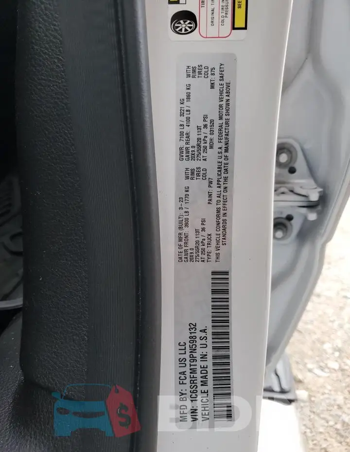 1C6SRFMT9PN598132 Photo# 13