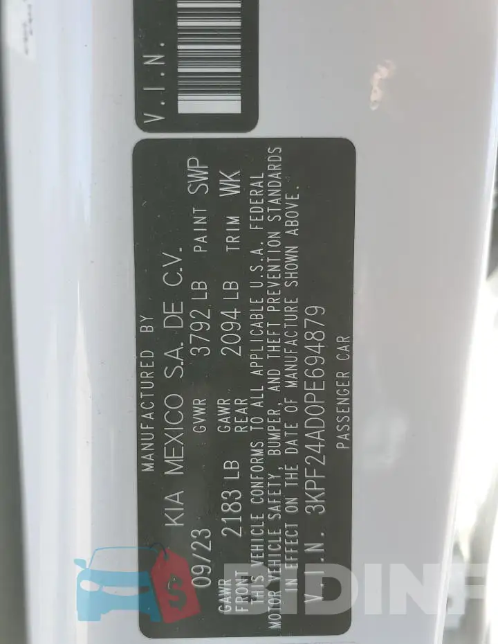 3KPF24AD0PE694879 Photo# 12