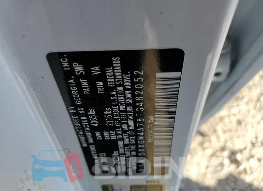 5XXGM4A78FG482052 Photo# 12