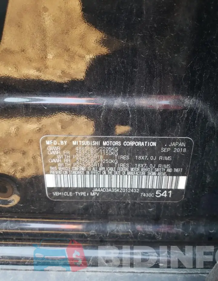 JA4AD3A35KZ012432 Photo# 13