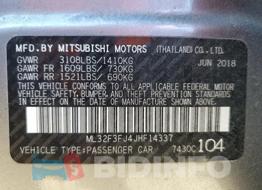 ML32F3FJ4JHF14337 Photo# 12