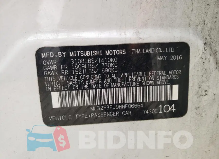 ML32F3FJ9HHF06664 Photo# 12