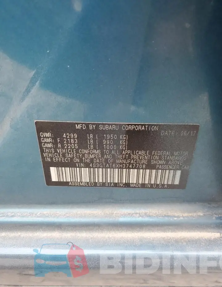 4S3GTAT6XH3747708 Photo# 13