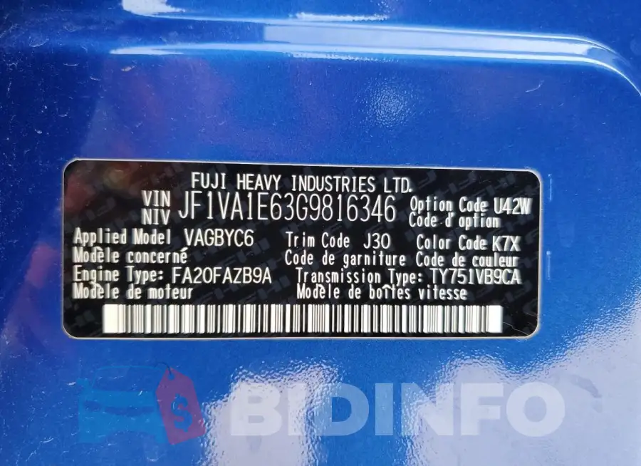 JF1VA1E63G9816346 Photo# 12