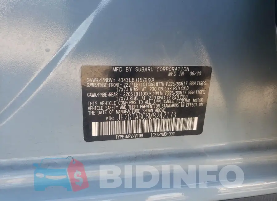 JF2GTABC6M8242173 Photo# 14